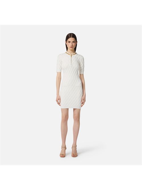 Mini abito in maglia a rombi con dettaglio gioiello ELISABETTA FRANCHI | AM20B56E2/360